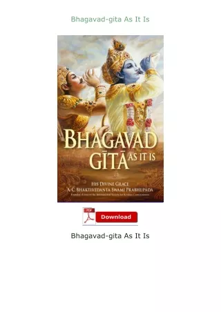 download⚡[EBOOK]❤ Bhagavad-gita As It Is