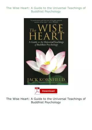 The-Wise-Heart-A-Guide-to-the-Universal-Teachings-of-Buddhist-Psychology