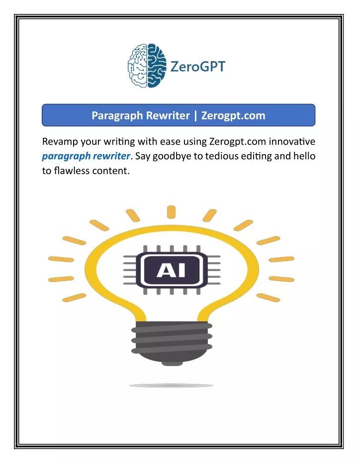 paragraph rewriter zerogpt com