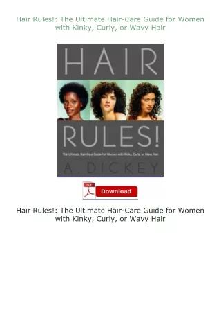 book❤[READ]✔ Hair Rules!: The Ultimate Hair-Care Guide for Women with Kinky, Curly, or Wavy Hair