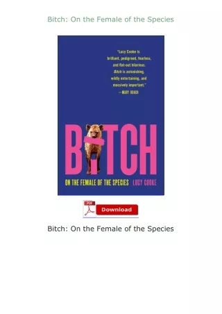 Pdf⚡(read✔online) Bitch: On the Female of the Species