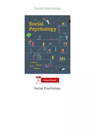Download⚡(PDF)❤ Social Psychology