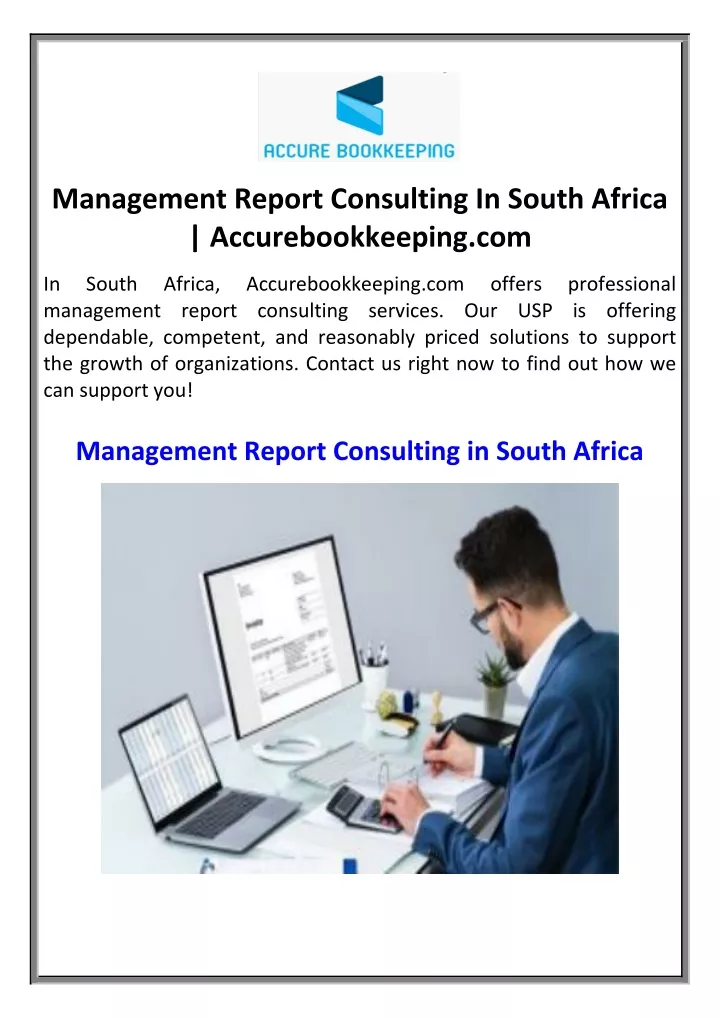 management report consulting in south africa