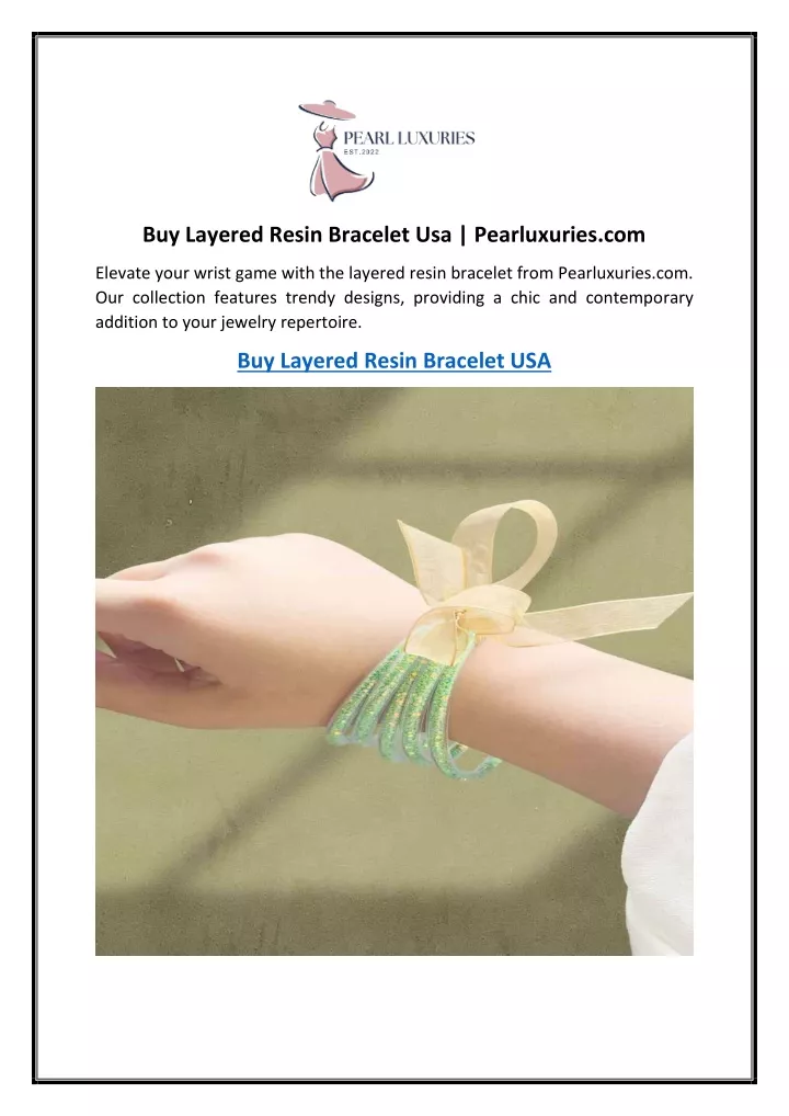 buy layered resin bracelet usa pearluxuries com