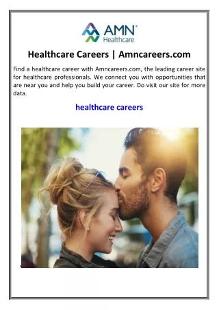 Healthcare Careers | Amncareers.com