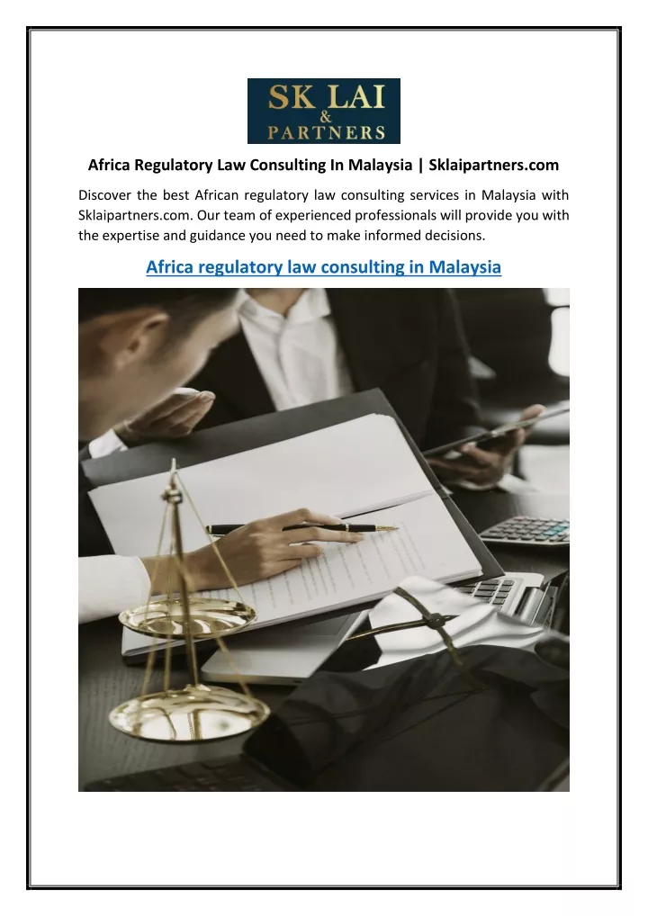 africa regulatory law consulting in malaysia