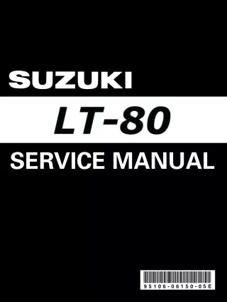 2001 Suzuki LT80K1 Quadsport Service Repair Manual