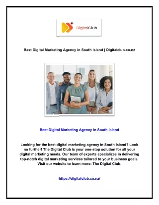 Best Digital Marketing Agency in South Island | Digitalclub.co.nz