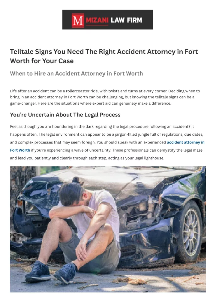 telltale signs you need the right accident