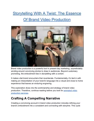 storytelling with a twist the essence of brand