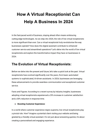 How A Virtual Receptionist Can Help A Business In 2024.docx