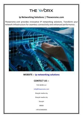 Ip Networking Solutions  Theworxme.com