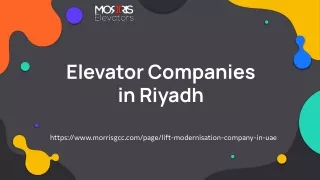 Elevator Companies in Riyadh