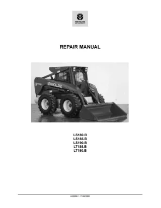 New Holland LT190.B Track Loader Service Repair Manual