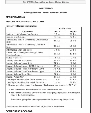 2003 Chevrolet Venture Service Repair Manual
