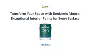 Transform Your Space with Benjamin Moore