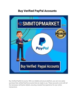 Buy Verified PayPal Accounts