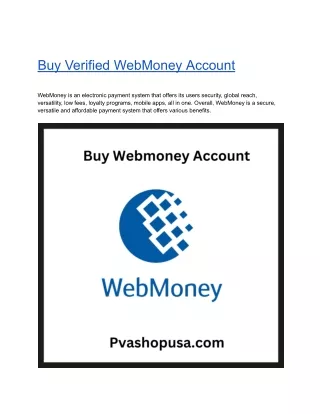 Buy Verified WebMoney Account (1)