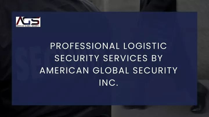 professional logistic security services