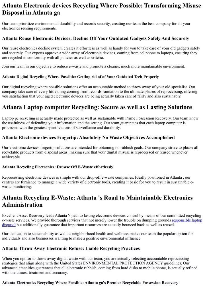 atlanta electronic devices recycling where