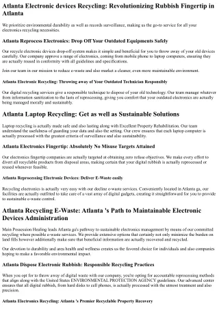 Atlanta Electronics Disposal and Its Role in Efficient Cable and Connector Recyc