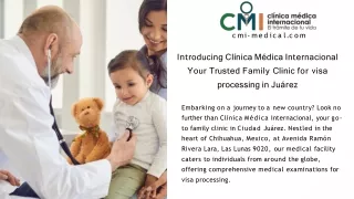 Introducing Clínica Médica Internacional Your Trusted Family Clinic for visa processing in Juárez
