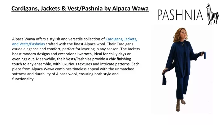 cardigans jackets vest pashnia by alpaca wawa