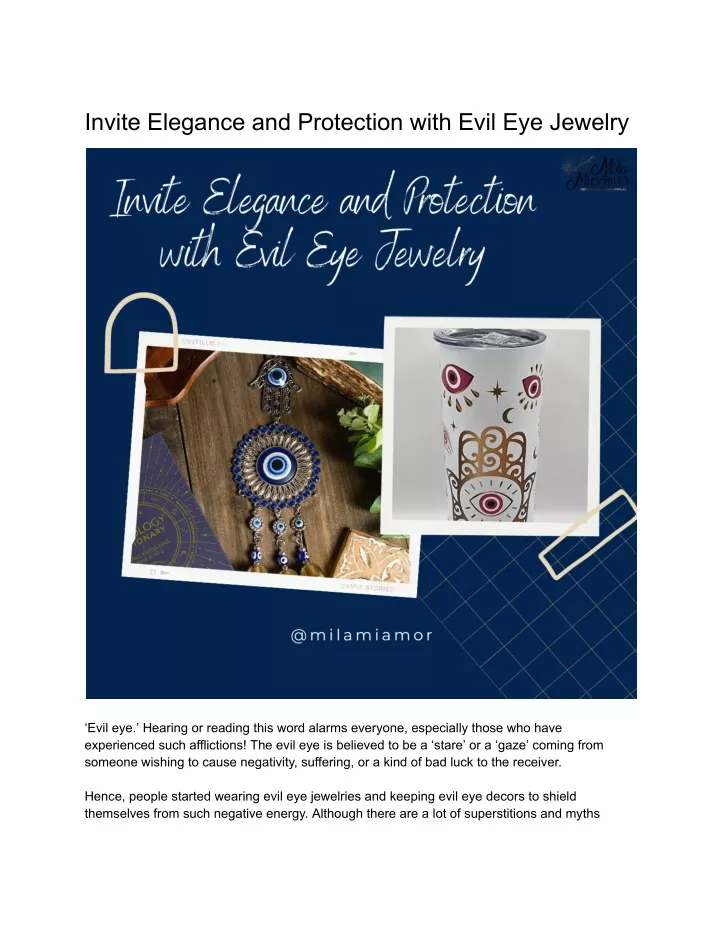 invite elegance and protection with evil