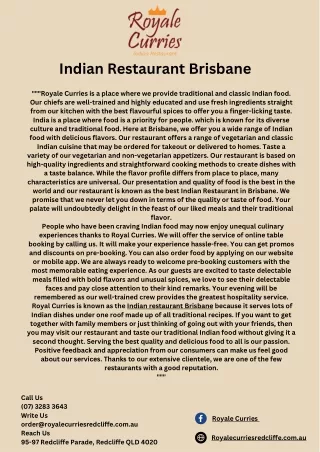 Indian Restaurant Brisbane