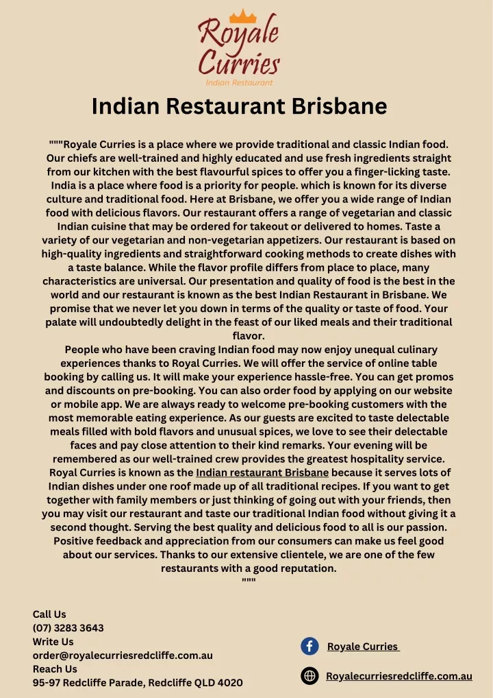 indian restaurant brisbane