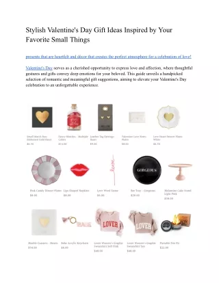 Valentinesday Gift Ideas