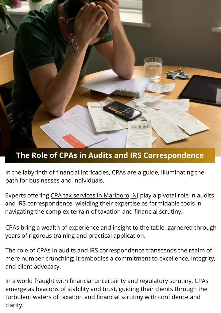 the role of cpas in audits and irs correspondence