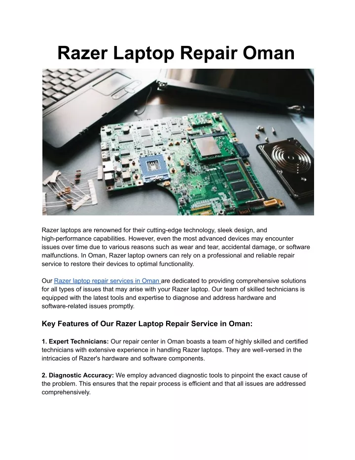 razer laptop repair oman