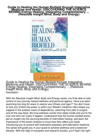 READ⚡[PDF]✔ Guide to Healing the Human Biofield through Integrative Medicine and Health: