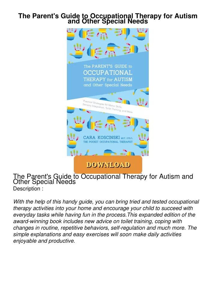 the parent s guide to occupational therapy