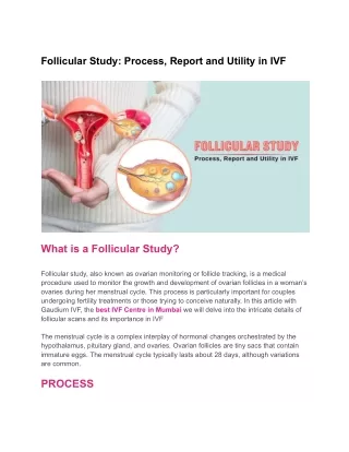 follicular study process report and utility in ivf