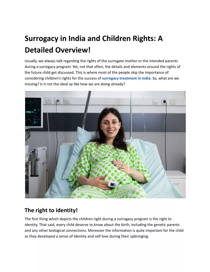 surrogacy in india and children rights a detailed