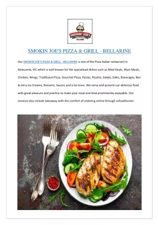 Extra $7 off- Smokin Joe's Pizza & Grill - Bellarine- Order now!!