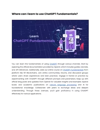 where can i learn to use chatgpt fundamentals