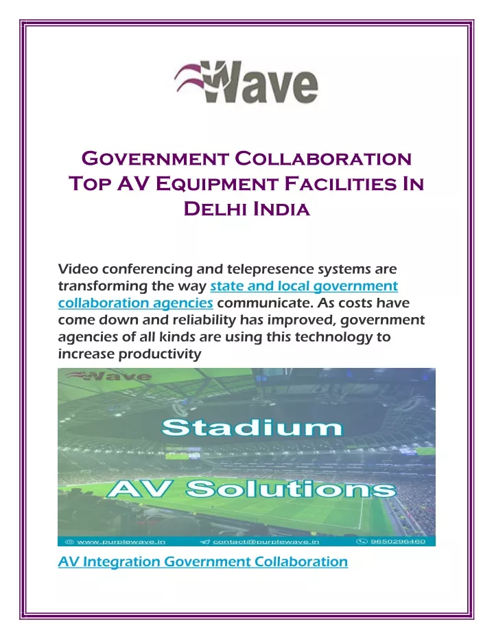 government collaboration top av equipment