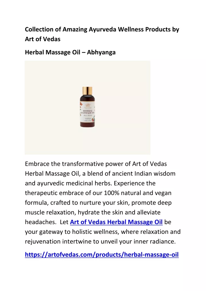 collection of amazing ayurveda wellness products