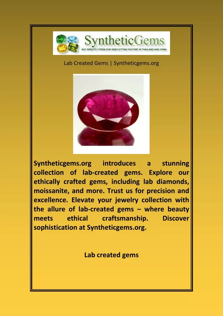 lab created gems syntheticgems org