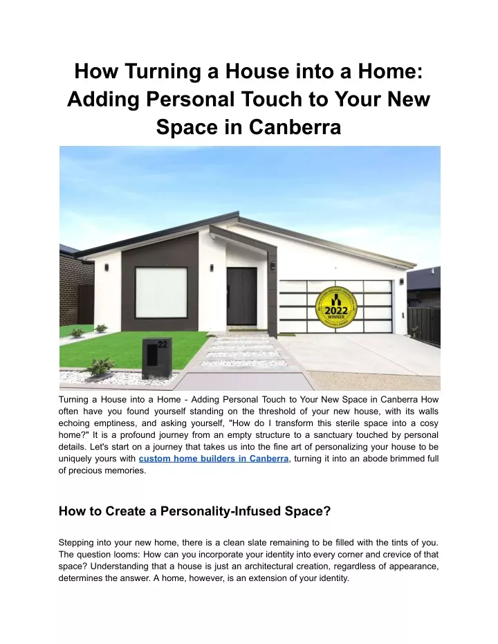 how turning a house into a home adding personal