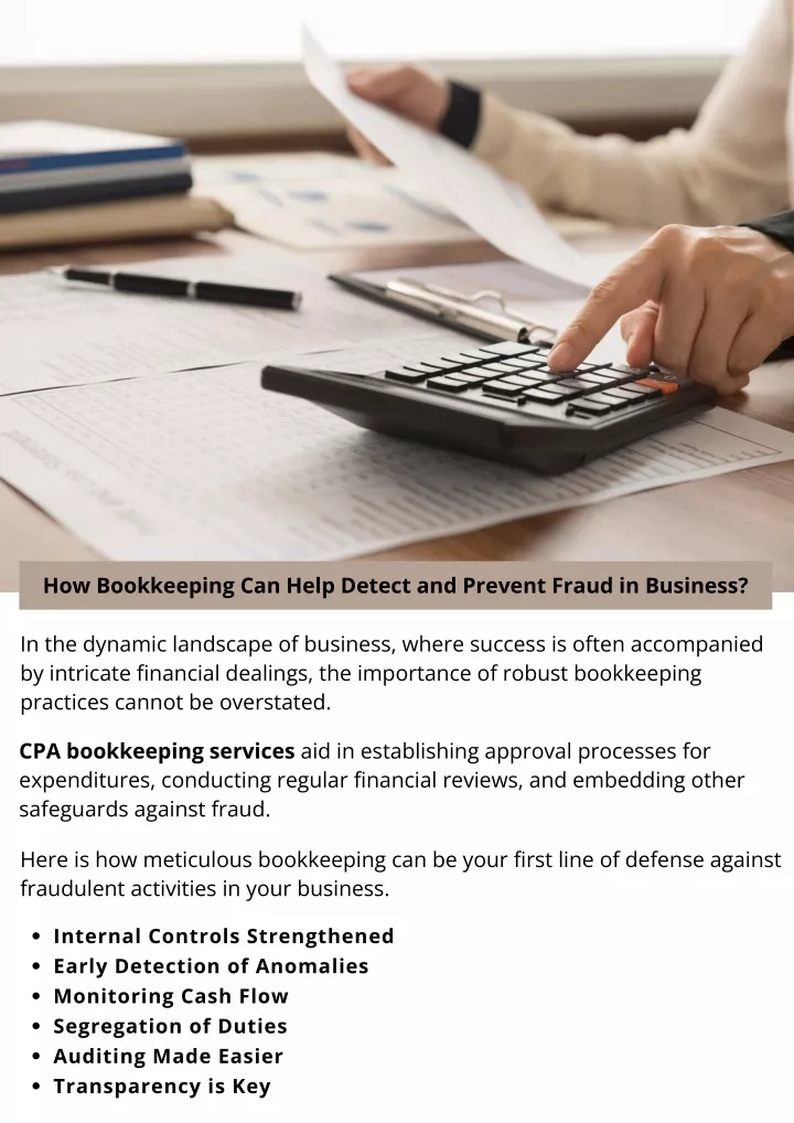 how bookkeeping can help detect and prevent fraud