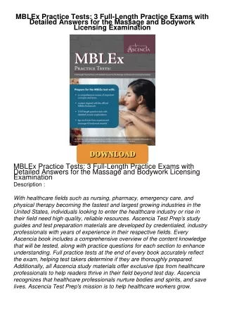 Audiobook⚡ MBLEx Practice Tests: 3 Full-Length Practice Exams with Detailed Answers for