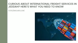 curious about international freight services