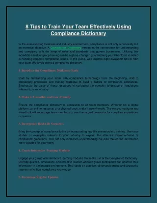 8 tips to train your team effectively using
