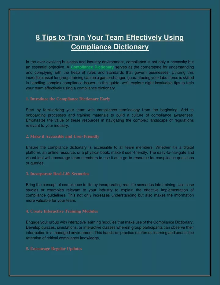 8 tips to train your team effectively using