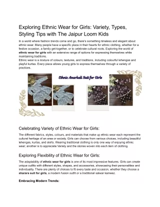 Copy of Exploring Ethnic Wear for Girls _ TJLK Blog - 1