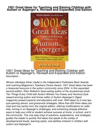 ❤Book⚡[PDF]✔ 1001 Great Ideas for Teaching and Raising Children with Autism or Asperger's,